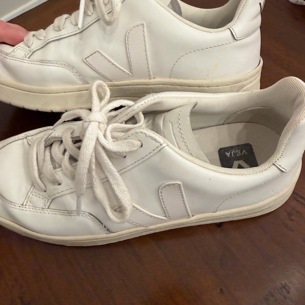 Veja Classic White Lace-Up Sneakers 7